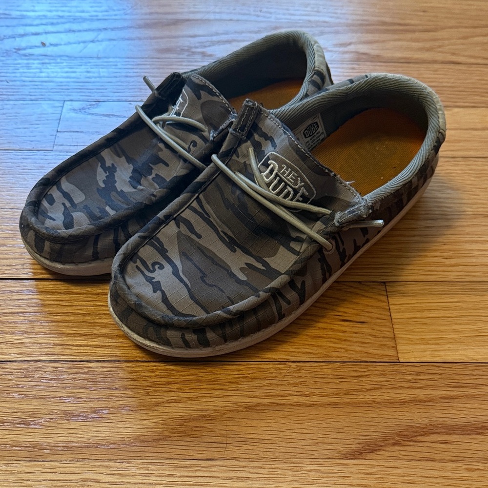 Hey Dude Kids Brown Camouflage Moccasins